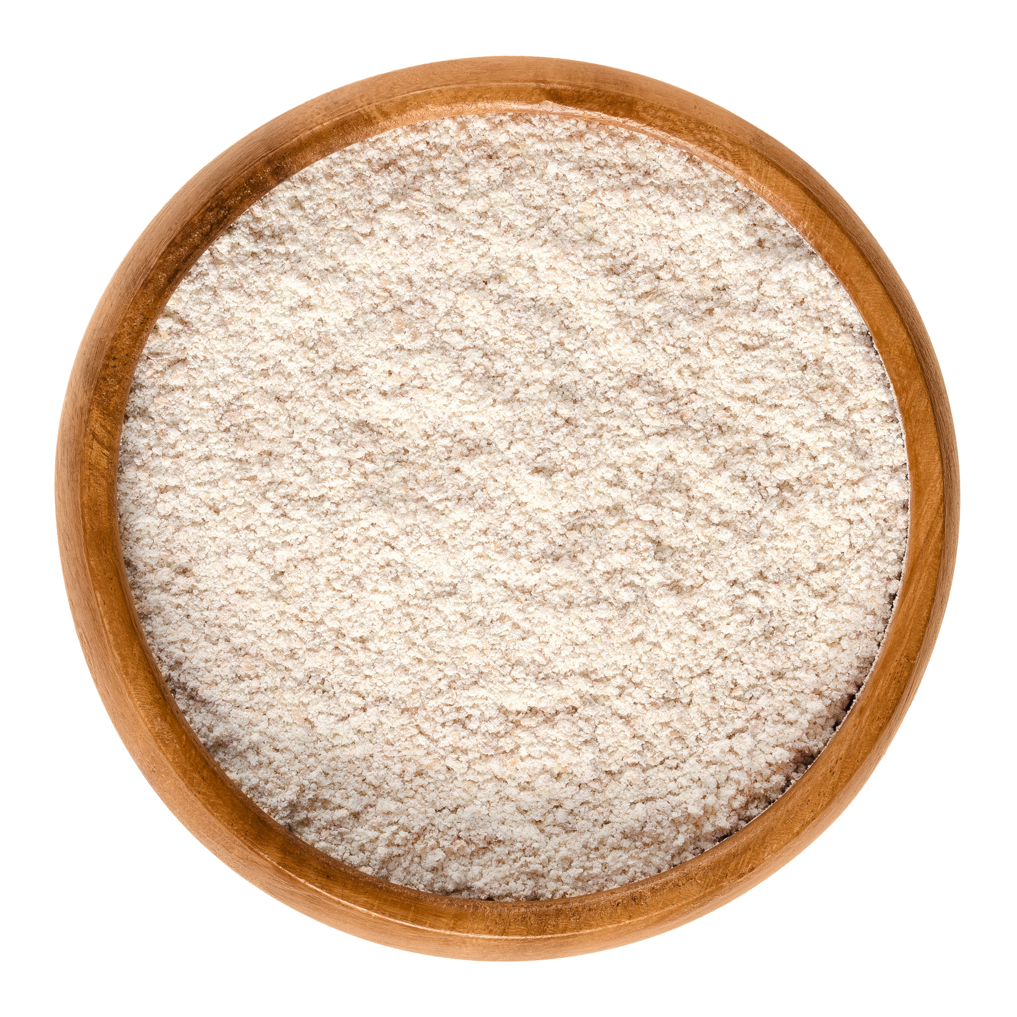 Bowl of whole grain wheat flour